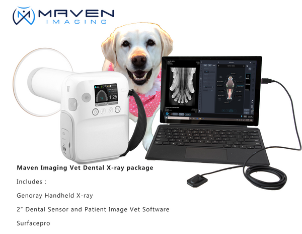Genoray Dental X-ray and MasterDent: Dental Sensor size 2 with software and a Surface Pro 7