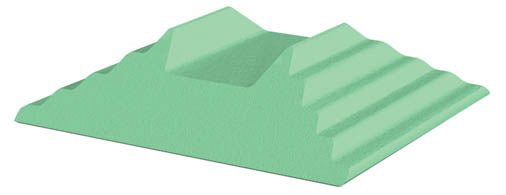 Coated Bilateral Adult Oblique Finger Block Sponge (Stealth)