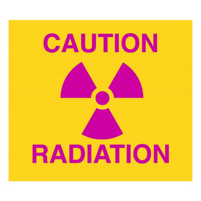 Caution Radiation Sign, 8” x 12”