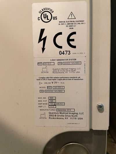 2014 Used 32kw Quantum x-ray system - 3 Phase (M-217)