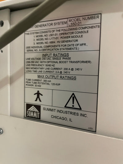 Used Summit 32kW X-ray System