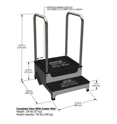 Lateral View 2-Step Platform with Swivel 360 System