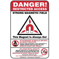 MRI Warning Wall Sign – “Magnet Always On”