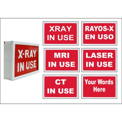 X-Ray In Use or Custom Print LED Lighted Sign