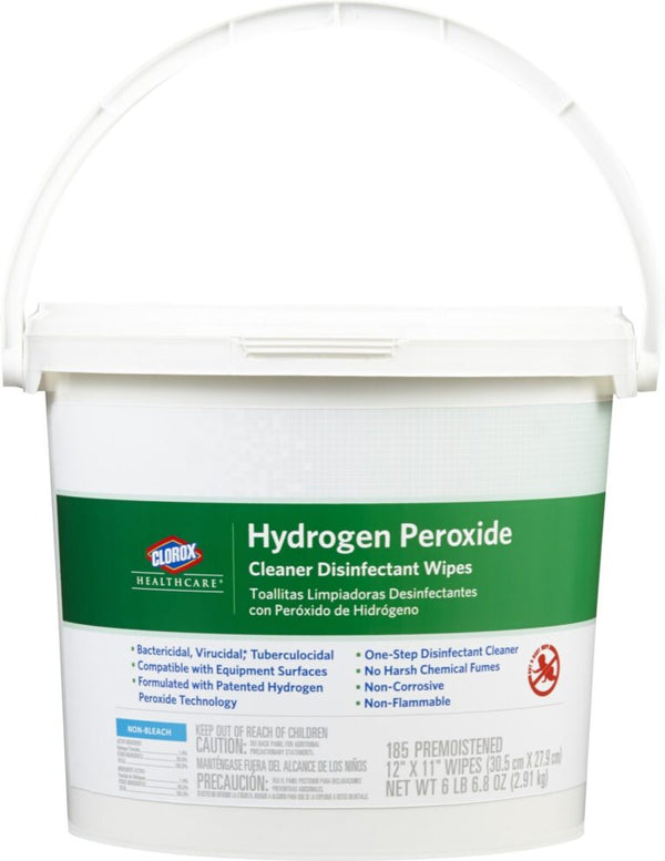 Clorox Hydrogen Peroxide Terminal Disinfecting Wipes - Bucket 185ct