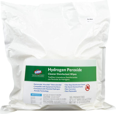 Clorox Hydrogen Peroxide Terminal Disinfecting Wipes - Refill 185ct