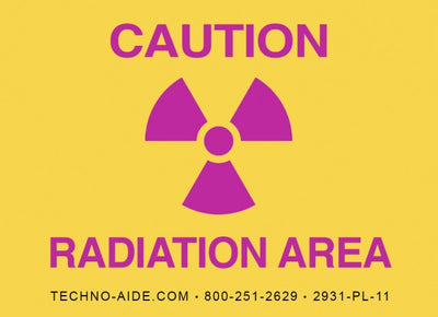 "Caution Radiation Area" X-Ray Room Sign