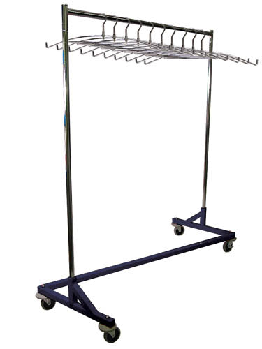 Mobile Z-Base Apron Storage Rack