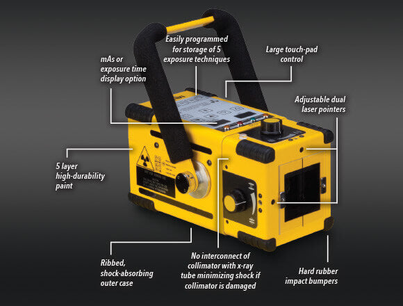 MinXray TR90+ Tough Ray Battery Powered - Veterinary X-ray